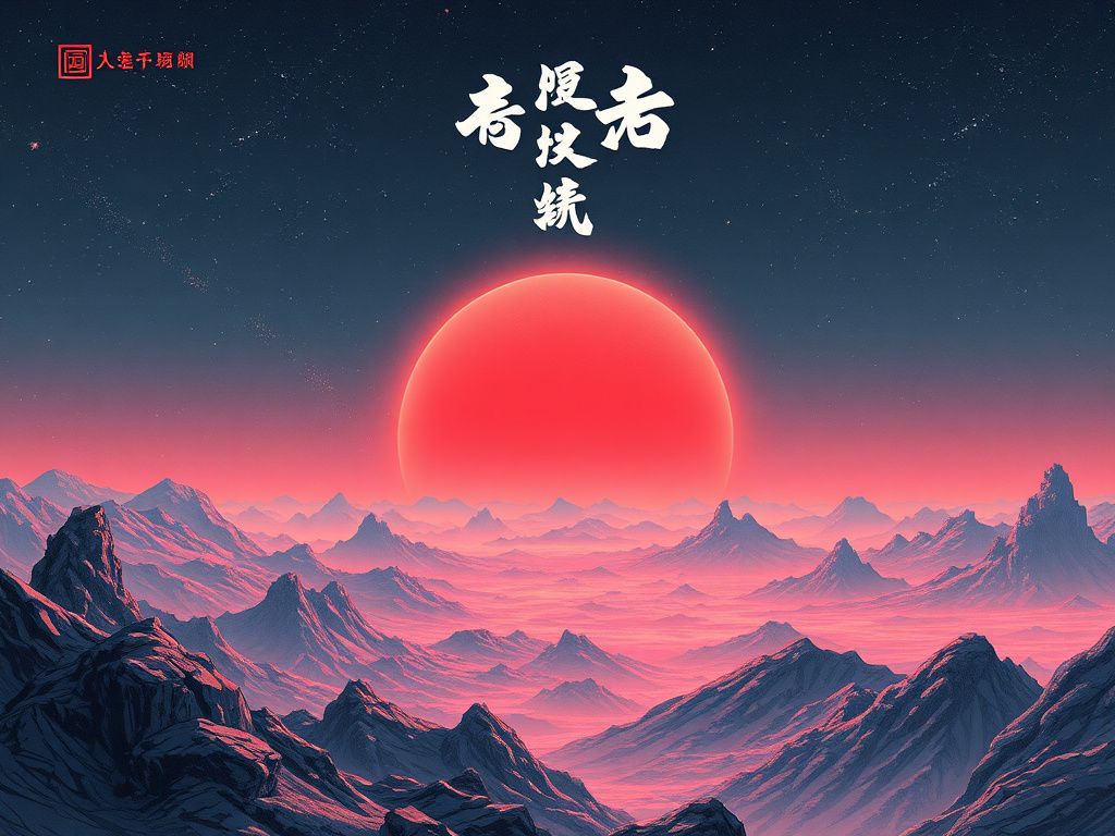 Chinese sci-fi comic cover with a red planet horizon