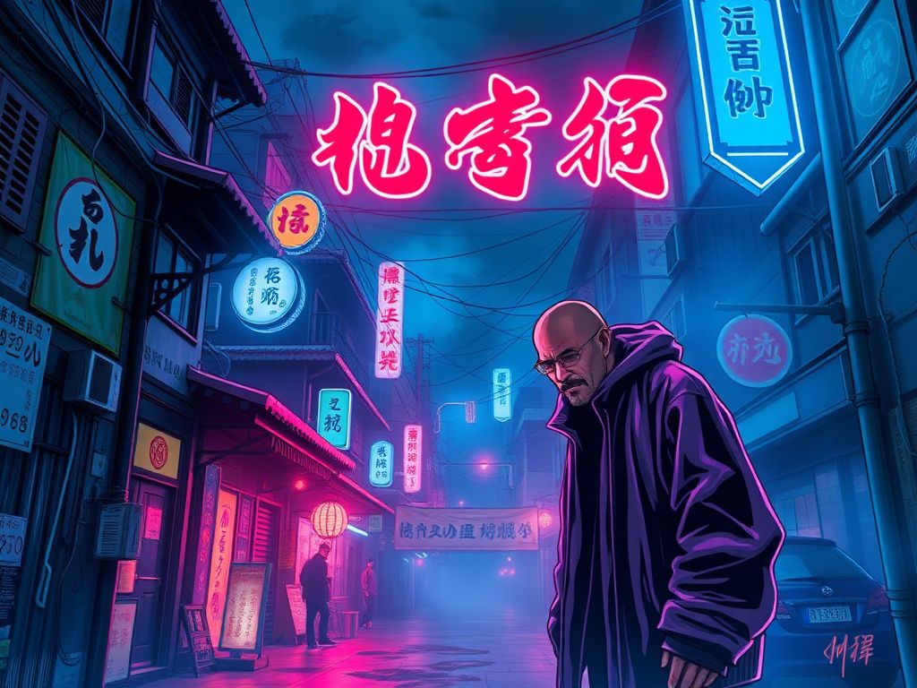 Chinese urban supernatural comic cover with blue neon